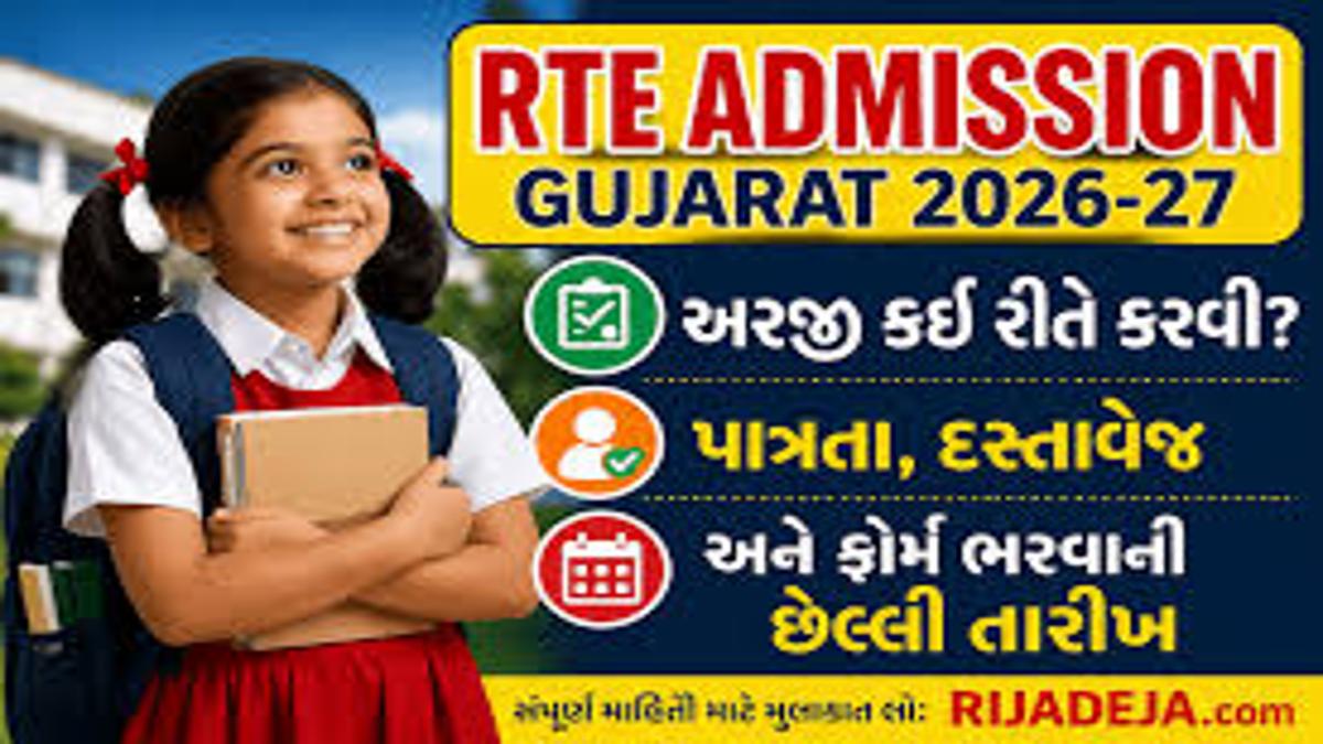 Gujarat RTE Admission 2026-27: 84,000 Seats, 17 अप्रैल Last Date
